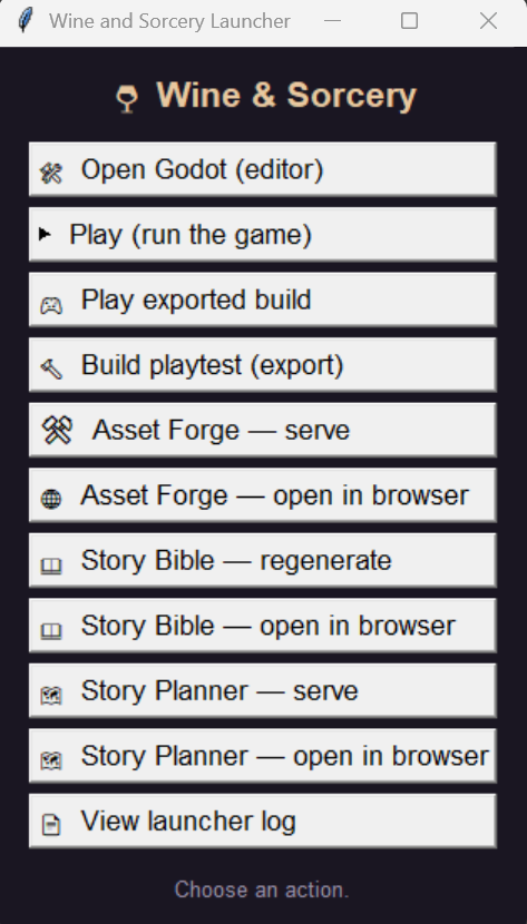 Wine & Sorcery Launcher bringing tools together